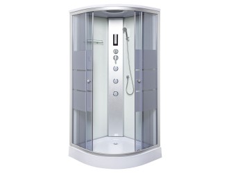 Lisa 90 White íves hidromasszázs zuhanykabin