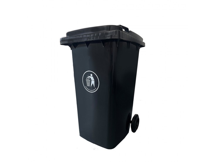 Hulladéktároló 240L fekete