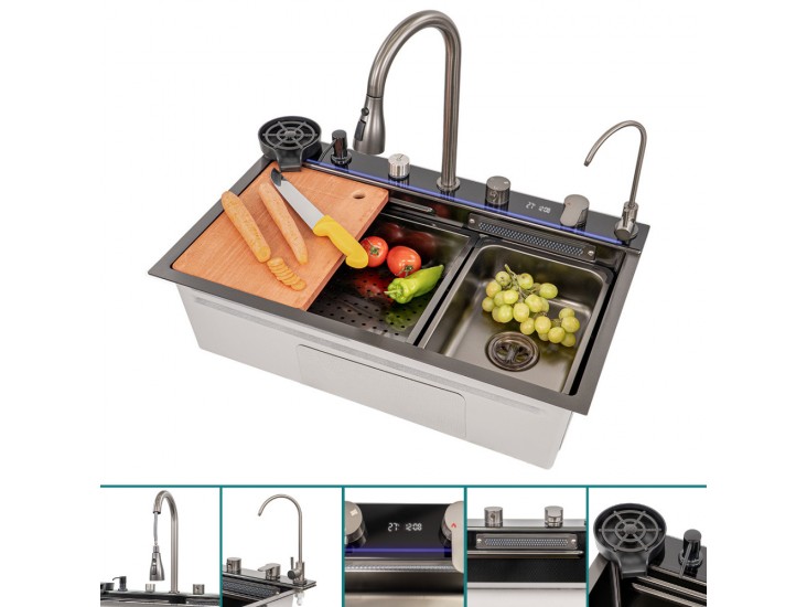 Calandria multifunkciós rozsdamentes mosogató