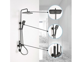 Eliz multifunkciós zuhanyszett fekete