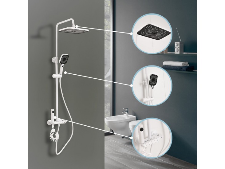 Eliz multifunkciós zuhanyszett fehér