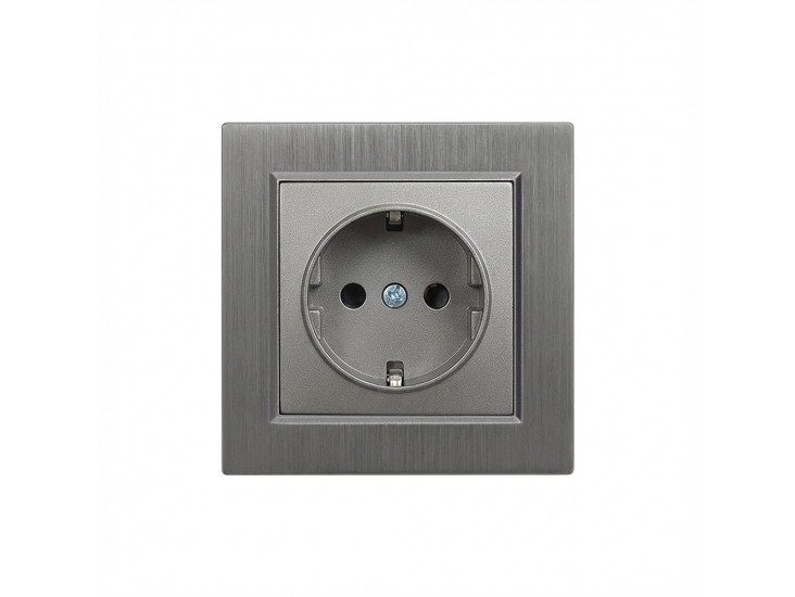 Nova földelt csatlakozóaljzat dugalj 16A 250V szürke kerettel