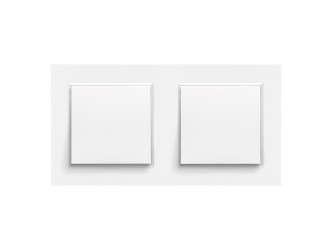 Nova kettős egy áramkörös egypólusú kapcsoló 10A 250V 101 fehér kerettel