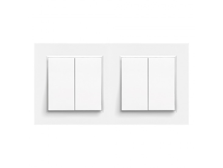 Nova kettős csillárkapcsoló 10A 250V 105 fehér kerettel