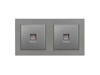 Nova kettős UTP aljzat RJ-45 szürke kerettel
