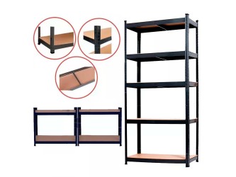 Nagy teherbírású polc 180x90x40 cm 175 kg fekete