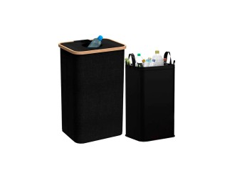 Szelektív palackgyűjtő 100l fekete