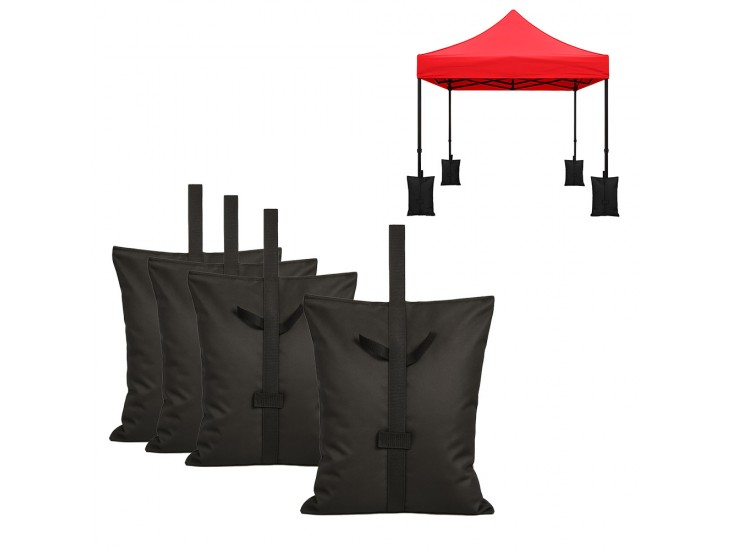 Kerti pavilon tölthető talpsúly 4 darab fekete