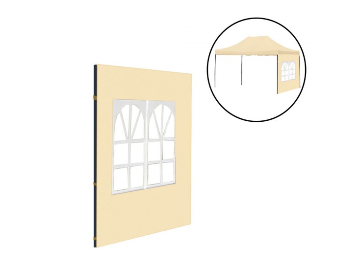 Kerti pavilon ablakos oldalfal ponyva 3x4 m bézs