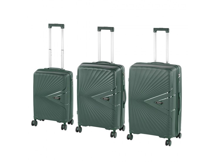 TraveLux Endure gurulós bőrönd szett sötétzöld