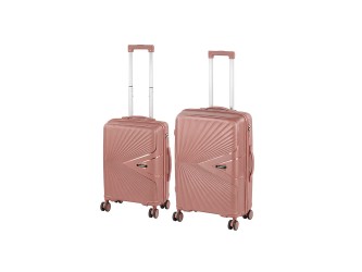 TraveLux Endure II gurulós bőrönd szett rosegold