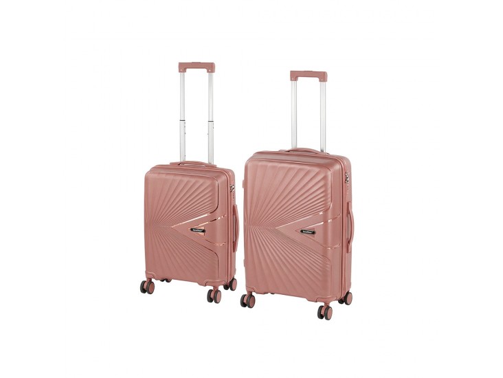 TraveLux Endure II gurulós bőrönd szett rosegold