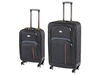 TraveLux Light III gurulós bőrönd szett fekete