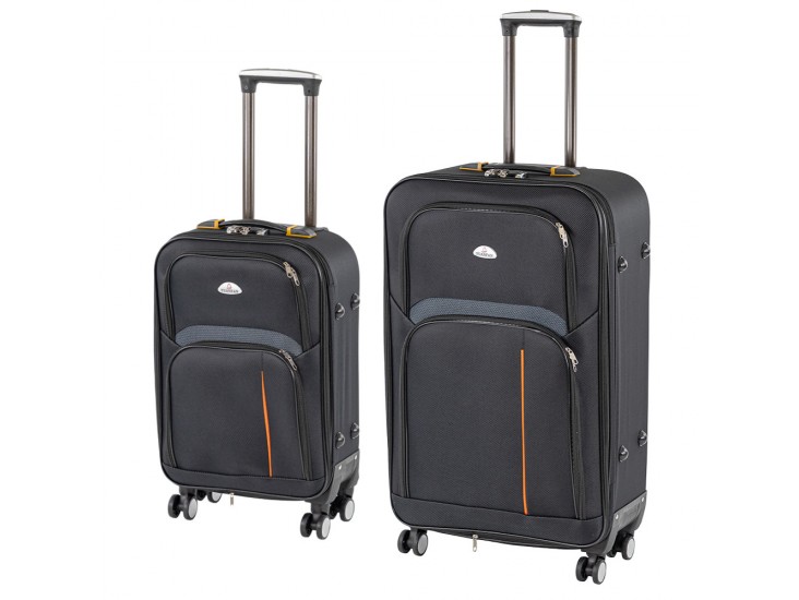 TraveLux Light III gurulós bőrönd szett fekete