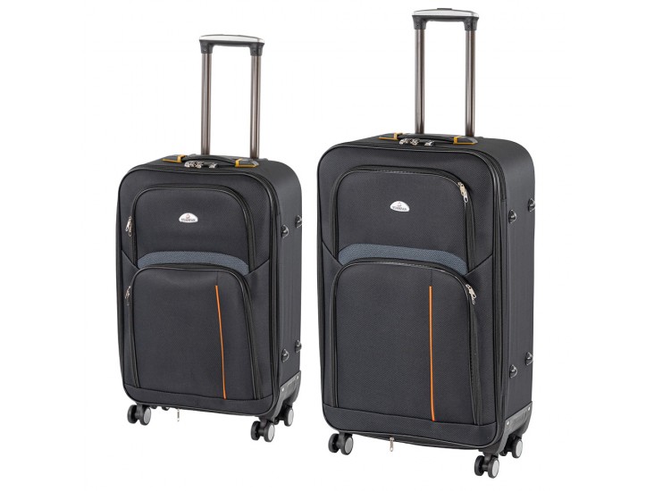 TraveLux Light IV gurulós bőrönd szett fekete