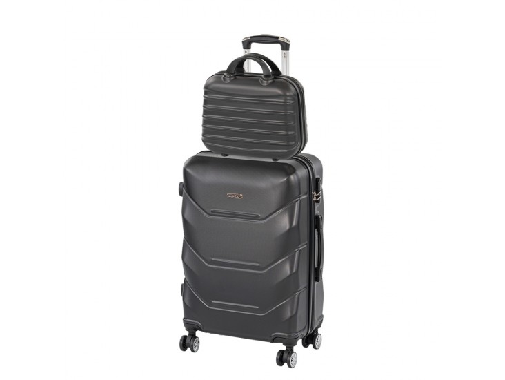 TraveLux Max III gurulós bőrönd szett fekete