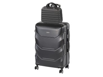 TraveLux Max IV gurulós bőrönd szett fekete