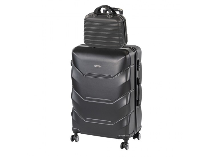 TraveLux Max IV gurulós bőrönd szett fekete