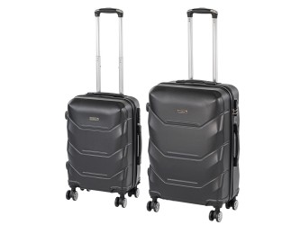 TraveLux Max V gurulós bőrönd szett fekete