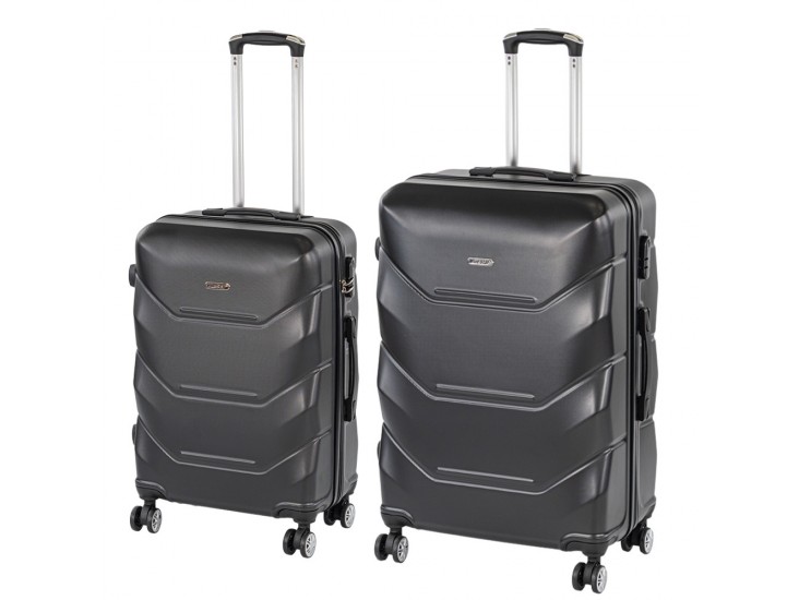 TraveLux Max VII gurulós bőrönd szett fekete