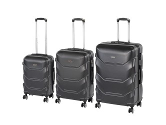 TraveLux Max XI gurulós bőrönd szett fekete