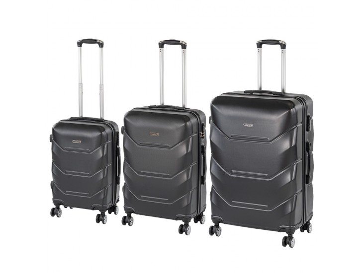 TraveLux Max XI gurulós bőrönd szett fekete