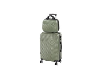 TraveLux Pro VII gurulós bőrönd szett olajzöld