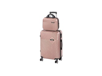 TraveLux Pro VII gurulós bőrönd szett rosegold