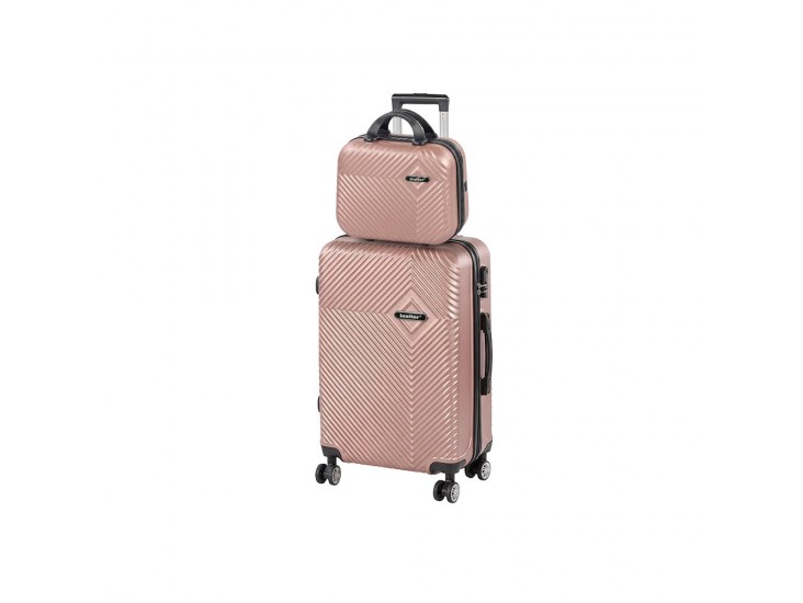 TraveLux Pro VII gurulós bőrönd szett rosegold