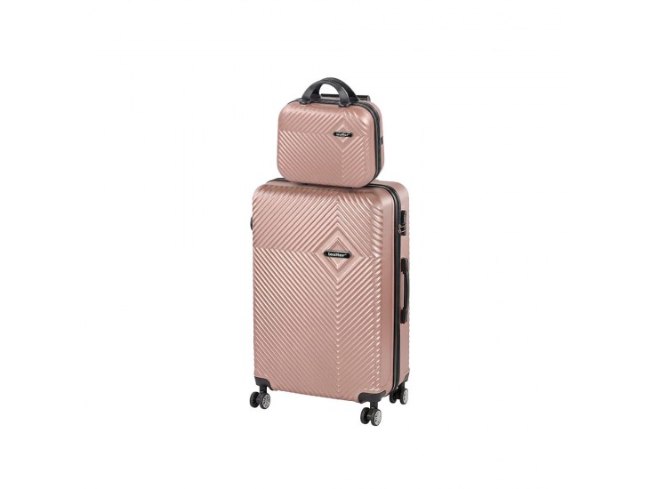 TraveLux Pro VIII gurulós bőrönd szett rosegold