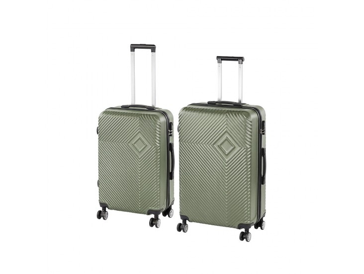 TraveLux Pro XI gurulós bőrönd szett olajzöld