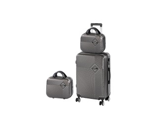 TraveLux Pro XIII gurulós bőrönd szett szürke