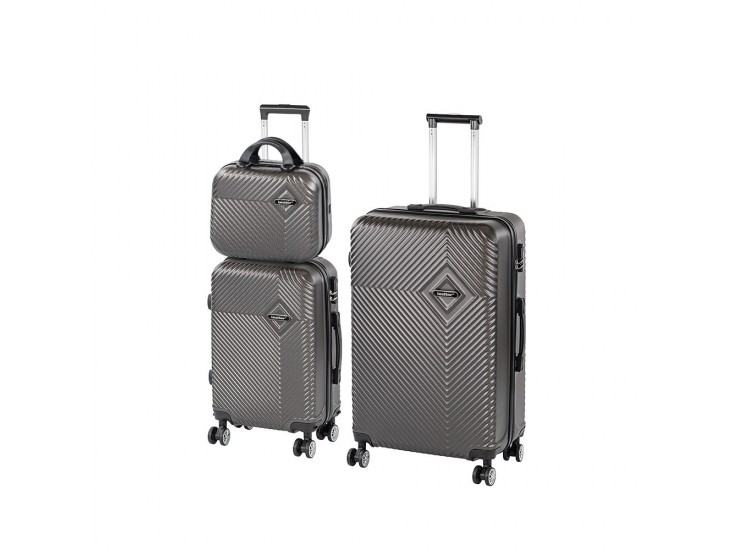 TraveLux Pro XIX gurulós bőrönd szett szürke