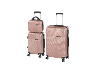 TraveLux Pro XIX gurulós bőrönd szett rosegold