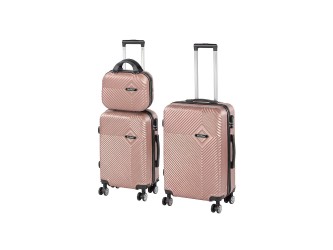 TraveLux Pro XV gurulós bőrönd szett rosegold