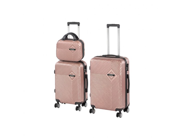 TraveLux Pro XV gurulós bőrönd szett rosegold
