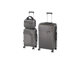 TraveLux Pro XVI gurulós bőrönd szett szürke