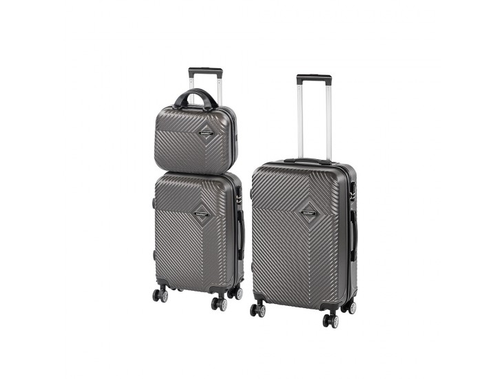 TraveLux Pro XVIII gurulós bőrönd szett szürke