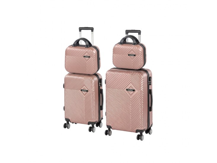 TraveLux Pro XXII gurulós bőrönd szett rosegold