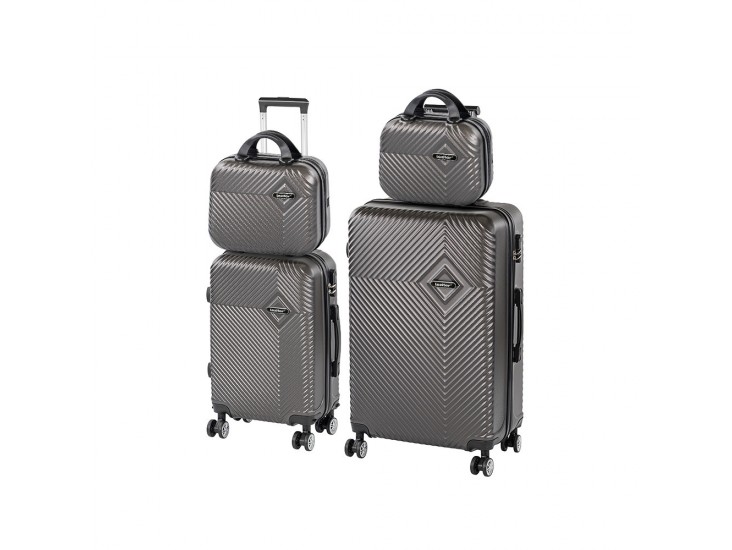 TraveLux Pro XXIII gurulós bőrönd szett szürke