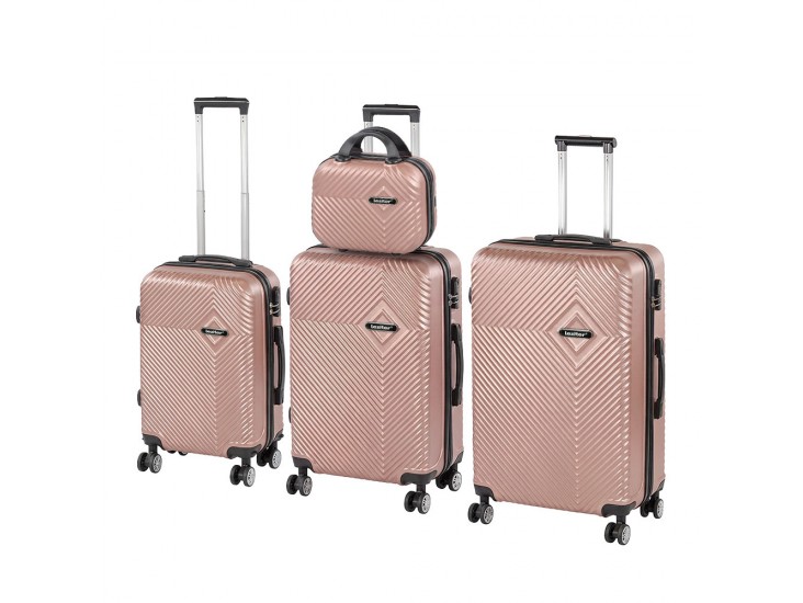 TraveLux Pro XXIV gurulós bőrönd szett rosegold