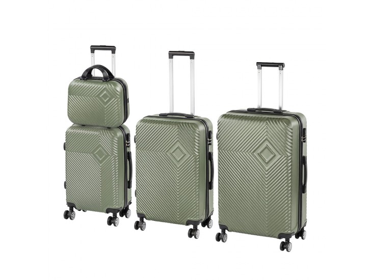 TraveLux Pro XXV gurulós bőrönd szett olajzöld