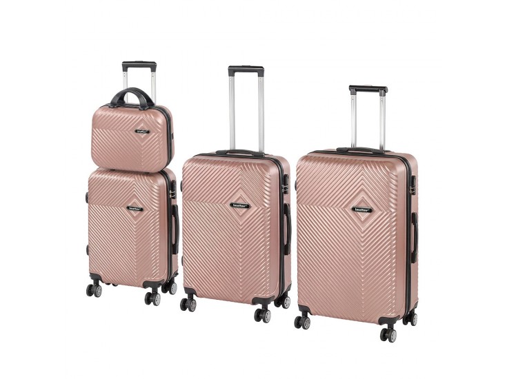TraveLux Pro XXV gurulós bőrönd szett rosegold