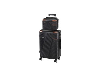 TraveLux Urban IV gurulós bőrönd szett fekete