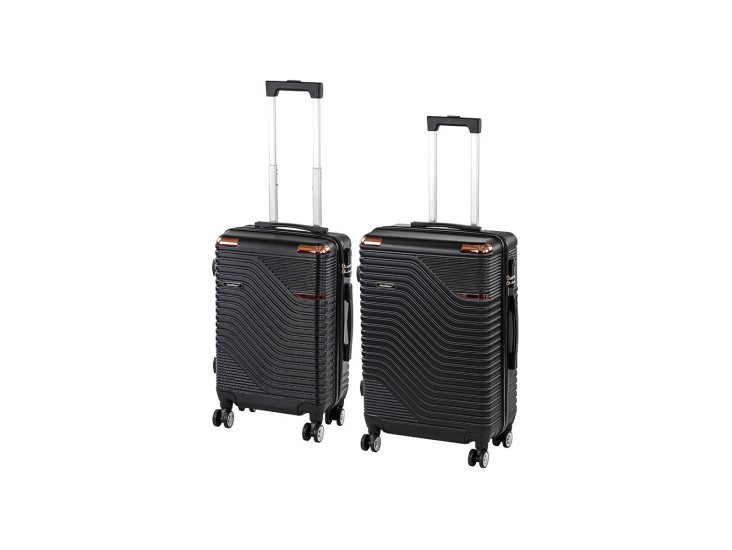 TraveLux Urban IX gurulós bőrönd szett fekete