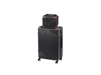 TraveLux Urban V gurulós bőrönd szett fekete