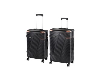 TraveLux Urban XI gurulós bőrönd szett fekete