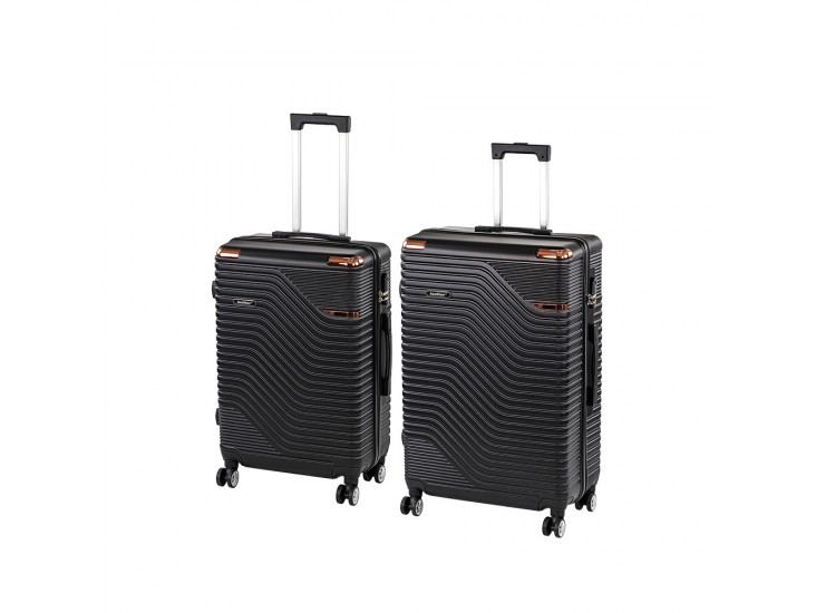 TraveLux Urban XI gurulós bőrönd szett fekete