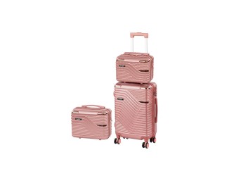 TraveLux Urban XII gurulós bőrönd szett rosegold