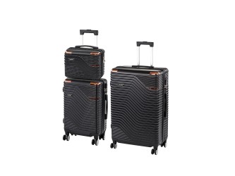 TraveLux Urban XIX gurulós bőrönd szett fekete